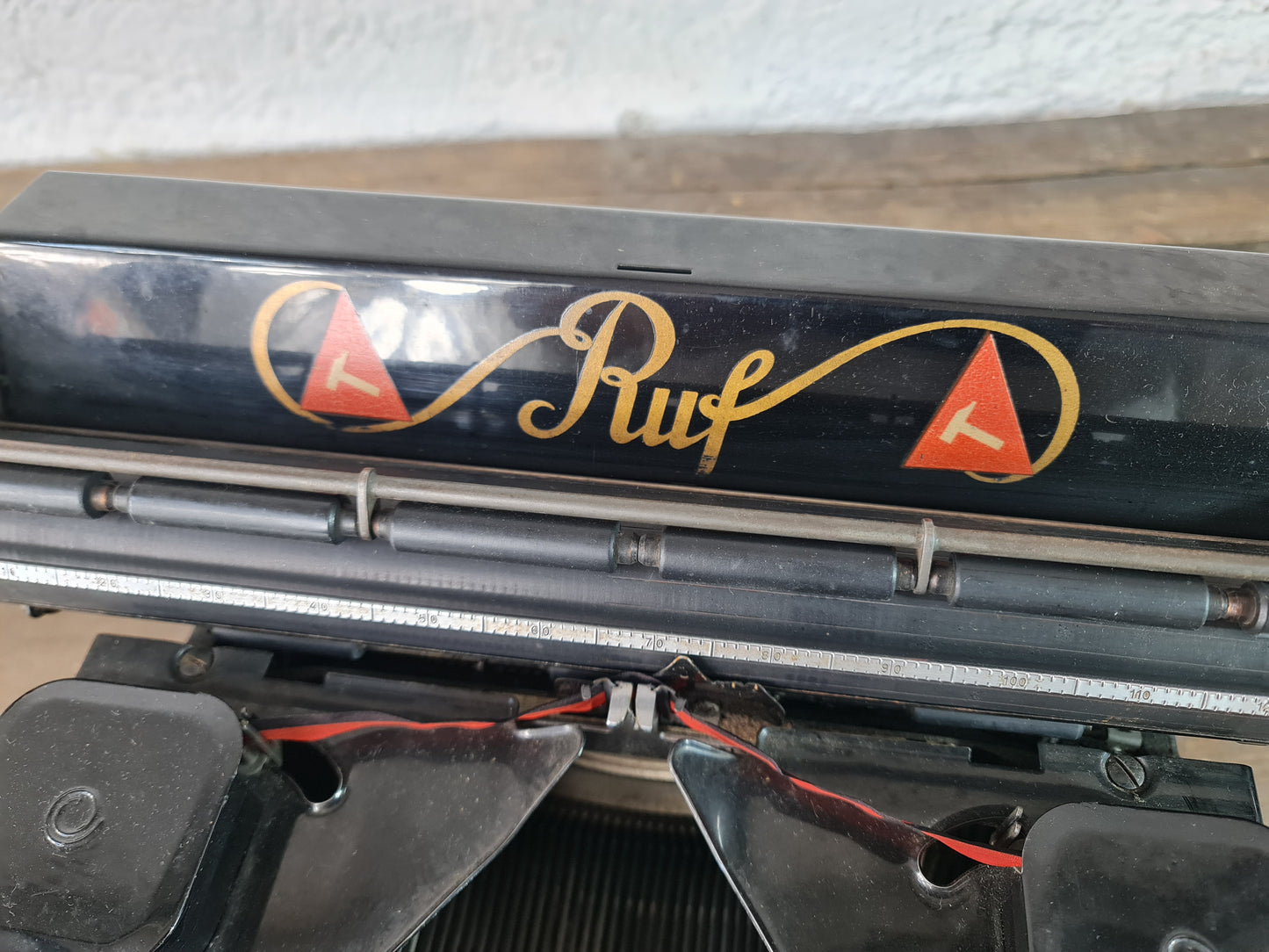 Ruf Buchungsmaschine schwarz glänzend Kassenschreibmaschine