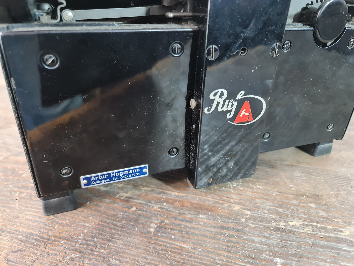 Ruf Buchungsmaschine schwarz glänzend Kassenschreibmaschine